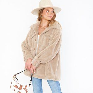 Show Me Your Mumu Fuzzy Shirt Jacket - Still listed for $198! Size S